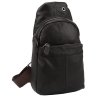 Чоловіча міні сумка-рюкзак через плече коричневого кольору з натуральної шкіри Tiding Bag (15917) - 1
