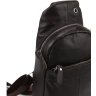 Чоловіча міні сумка-рюкзак через плече коричневого кольору з натуральної шкіри Tiding Bag (15917) - 5