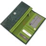 Якісний гаманець з натуральної шкіри темно-зеленого кольору KARYA (19014) - 5
