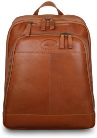 Мужской рюкзак из натуральной гладкой кожи с отделением для ноутбука до 15&quot; Ashwood коричневого цвета 94103
