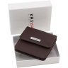 Компактний гаманець з натуральної шкіри темно-коричневого кольору KARYA (1106-39) - 6