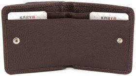 Компактний гаманець з натуральної шкіри темно-коричневого кольору KARYA (1106-39)