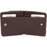Компактний гаманець з натуральної шкіри темно-коричневого кольору KARYA (1106-39) - 2