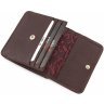 Компактний гаманець з натуральної шкіри темно-коричневого кольору KARYA (1106-39) - 4