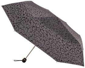 Зонт женский Fulton Diamond L852-040157 Marquise - Leopard Print (Круглый купол, серый с леопардовым принтом) 94203