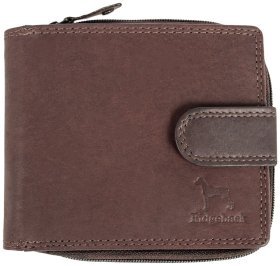 Горизонтальне чоловіче портмоне з гладкої шкіри з монетницею Ridgeback JBNC43MN 94303 коричневого кольору