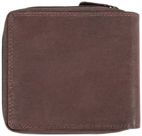 Горизонтальне чоловіче портмоне з гладкої шкіри з монетницею Ridgeback JBNC43MN 94303 коричневого кольору