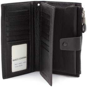 Кожаный дорожный кошелек для путешествий Marco Coverna (1426 black)