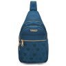 Текстильная сумка слинг для женщин с цветочным декором Monsen 104503 синего цвета modnotak фото - 1