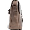 Вместительная мужская сумка-мессенджер из винтажной кожи коричневого цвета SHVIGEL (00980) - 5