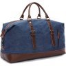 Текстильна дорожня сумка середнього розміру в синьому кольорі Vintage (20084) - 4