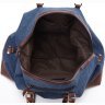 Текстильна дорожня сумка середнього розміру в синьому кольорі Vintage (20084) - 5