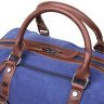 Текстильна дорожня сумка середнього розміру в синьому кольорі Vintage (20084) - 8