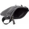 Невелика сумка з фактурної шкіри чорного кольору Leather Collection (11132) - 6
