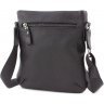 Невелика сумка з фактурної шкіри чорного кольору Leather Collection (11132) - 3
