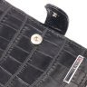 Черное горизонтальное мужское портмоне из фактурной кожи под крокодила KARYA (2421089) - 3