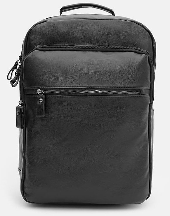 Большой мужской рюкзак из кожзама в черном цвете Monsen 64903