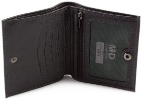 Тонкий мужской кошелек на кнопке MD Leather (18564)