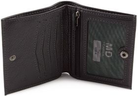 Тонкий чоловічий гаманець на кнопці MD Leather (18564) - 2