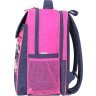 Сірий шкільний рюкзак для дівчаток із текстилю з ортопедичною спинкою Bagland (55503) - 2