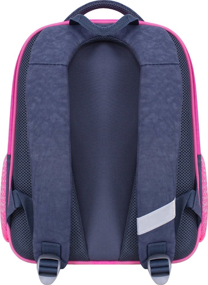 Сірий шкільний рюкзак для дівчаток із текстилю з ортопедичною спинкою Bagland (55503)