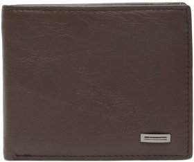 Недорогий чоловічий гаманець компактного розміру з коричневої шкіри Tailian 65703