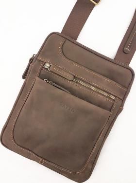 Мужская наплечная сумка коричневого цвета VATTO (11845)