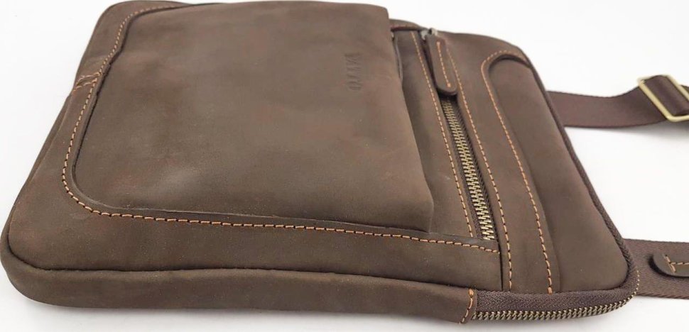 Чоловіча наплечная сумка коричневого кольору VATTO (11845)