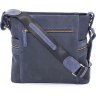 Наплечная мужская сумка на молнии из винтажной кожи VATTO (12044) - 4