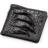 Чоловіче портмоне з натуральної шкіри крокодила чорного кольору CROCODILE LEATHER (024-18004) - 1