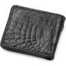 Чоловіче портмоне з натуральної шкіри крокодила чорного кольору CROCODILE LEATHER (024-18004) - 2