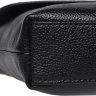 Практична чоловіча шкіряна сумка в чорному кольорі з фіксацією на клапан Keizer (21357) - 4