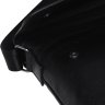 Практичная мужская кожаная сумка в черном цвете с фиксацией на клапан Keizer (21357) - 6