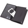 Маленькая кожаная обложка черного цвета под документы ST Leather 1767203 - 10