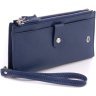 Синий женский кошелек из фактурной кожи на кнопках ST Leather 1767403