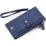 Синий женский кошелек из фактурной кожи на кнопках ST Leather 1767403 - 3