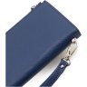 Синий женский кошелек из фактурной кожи на кнопках ST Leather 1767403 - 5