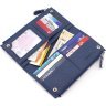 Синій жіночий гаманець із фактурної шкіри на кнопках ST Leather 1767403 - 7