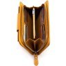 Шкіряний жіночий гаманець-клатч оранжевого кольору з кистьовим ремінцем Karya 67503 - 2