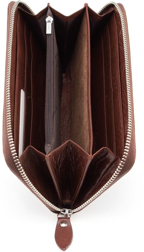 Стильний шкіряний клатч коричневого кольору ST Leather (16560)