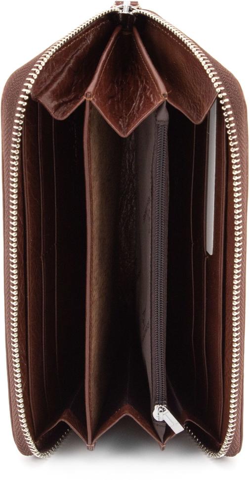 Стильний шкіряний клатч коричневого кольору ST Leather (16560)