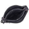 Повседневная мужская сумка-планшет на плечо из гладкой кожи черного цвета Tiding Bag 77603 - 3