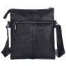 Повсякденна чоловіча сумка-планшет на плече із гладкої шкіри чорного кольору Tiding Bag 77603 - 4