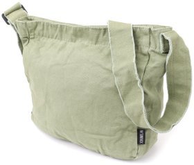 Повседневная вместительная текстильная женская сумка фисташкового цвета через плечо Vintage 97603