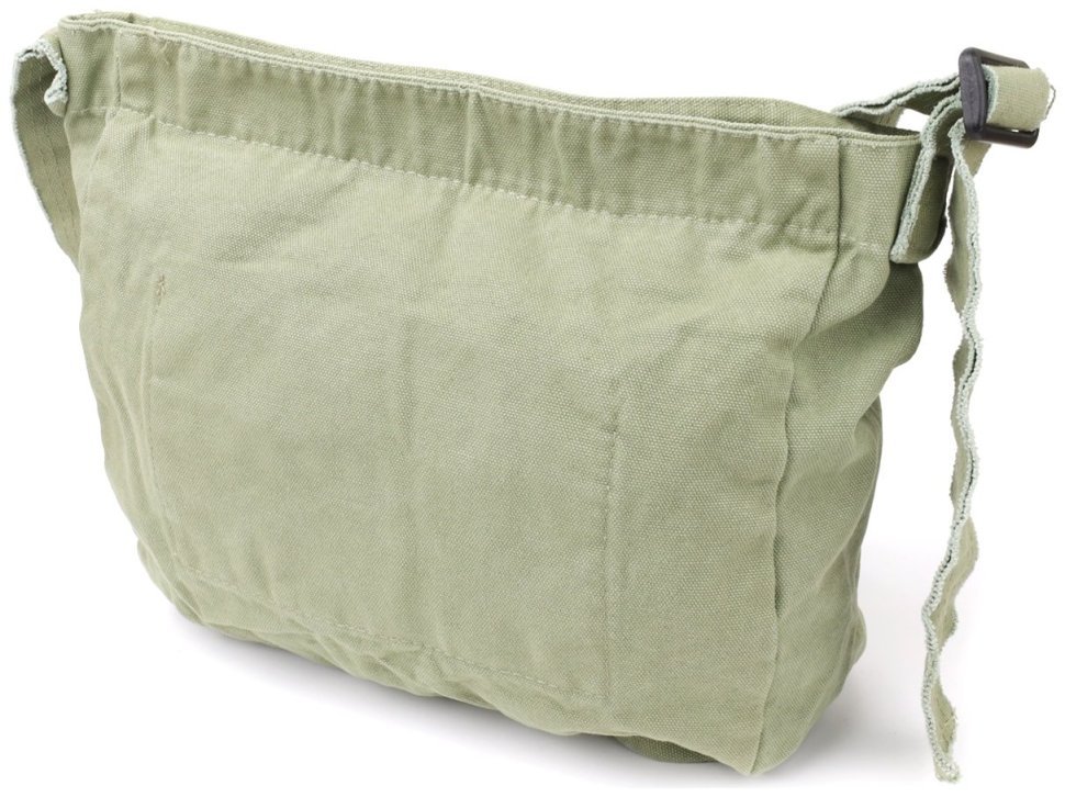 Повседневная вместительная текстильная женская сумка фисташкового цвета через плечо Vintage 97603 modnotak фото №2