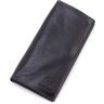 Чорний шкіряний гаманець великого розміру на магніті Grande Pelle 67803