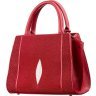 Червона жіноча сумка зі шкіри морського ската на клямці STINGRAY LEATHER (024-18222) - 2