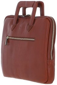 Качественная мужская сумка из натуральной кожи для ноутбука до 13&quot; Ashwood PL45 Tan 97803 коричневого цвета