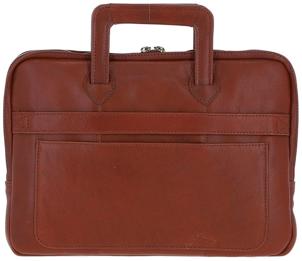 Качественная мужская сумка из натуральной кожи для ноутбука до 13" Ashwood PL45 Tan 97803 коричневого цвета фото №3 Качественная мужская сумка из натуральной кожи для ноутбука до 13" Ashwood PL45 Tan 97803 коричневого цвета modnotak фото №3