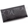 Шкіряний лаковий гаманець з візерунком під рептилію KARYA (1139-013) - 4